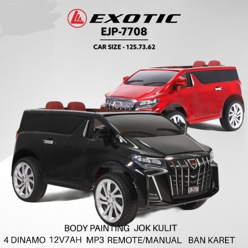 MOBIL MOTOR AKI EXOTIC EJP - 7708 ALPHARD MAINAN ANAK ( FREE PACKING KAYU )