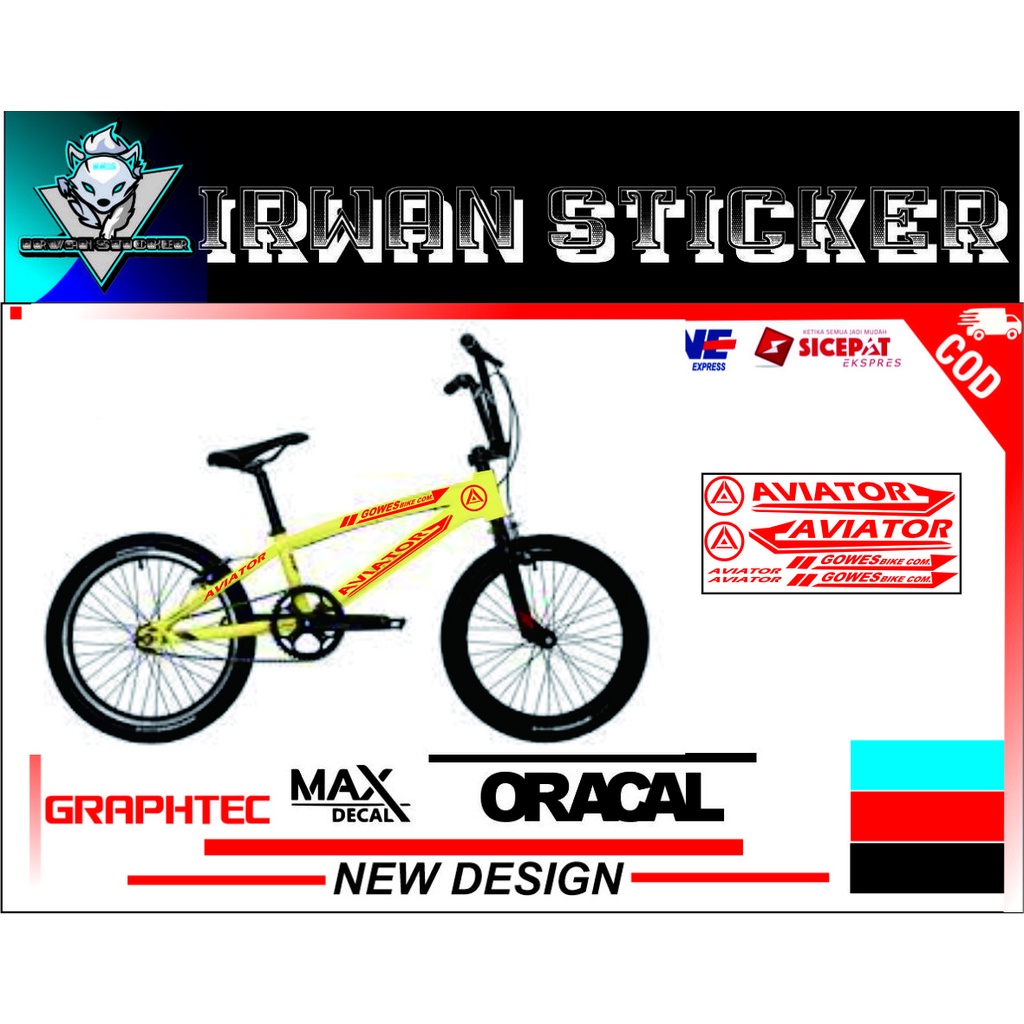 DECAL STICKER STRIPING CUTTING SEPEDA AVIATOR TERLARIS