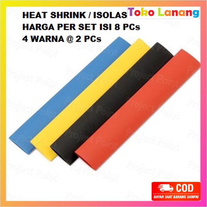 

TWL- ISOLASI BAKAR 8mm PER SET ISI 8 PCs 4 WARNA BERBEDA HEAT SHRINK