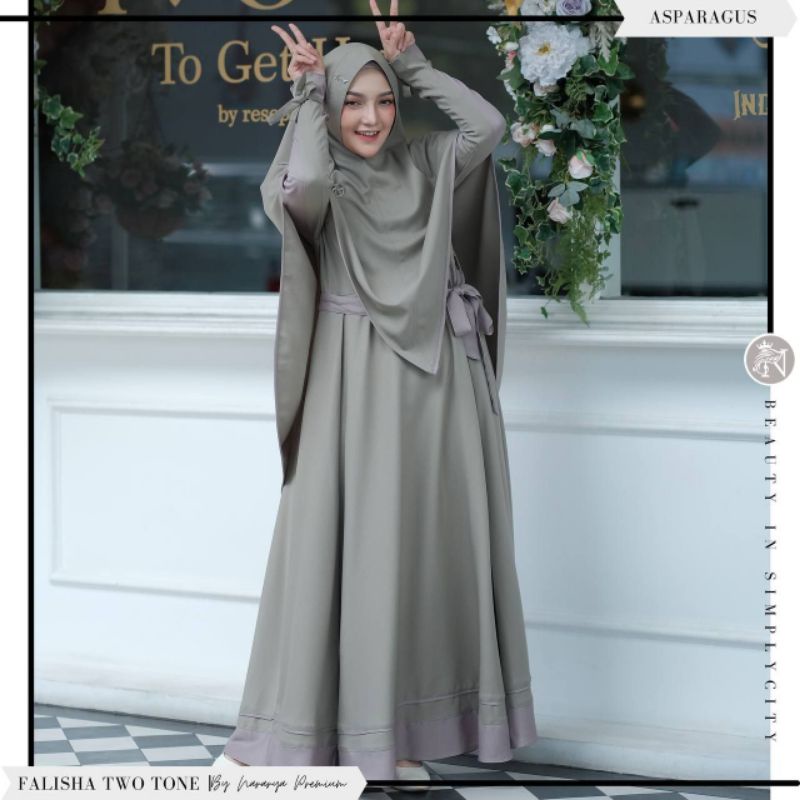 Grosir Ecer Gamis set Falisha ori original Nararya
