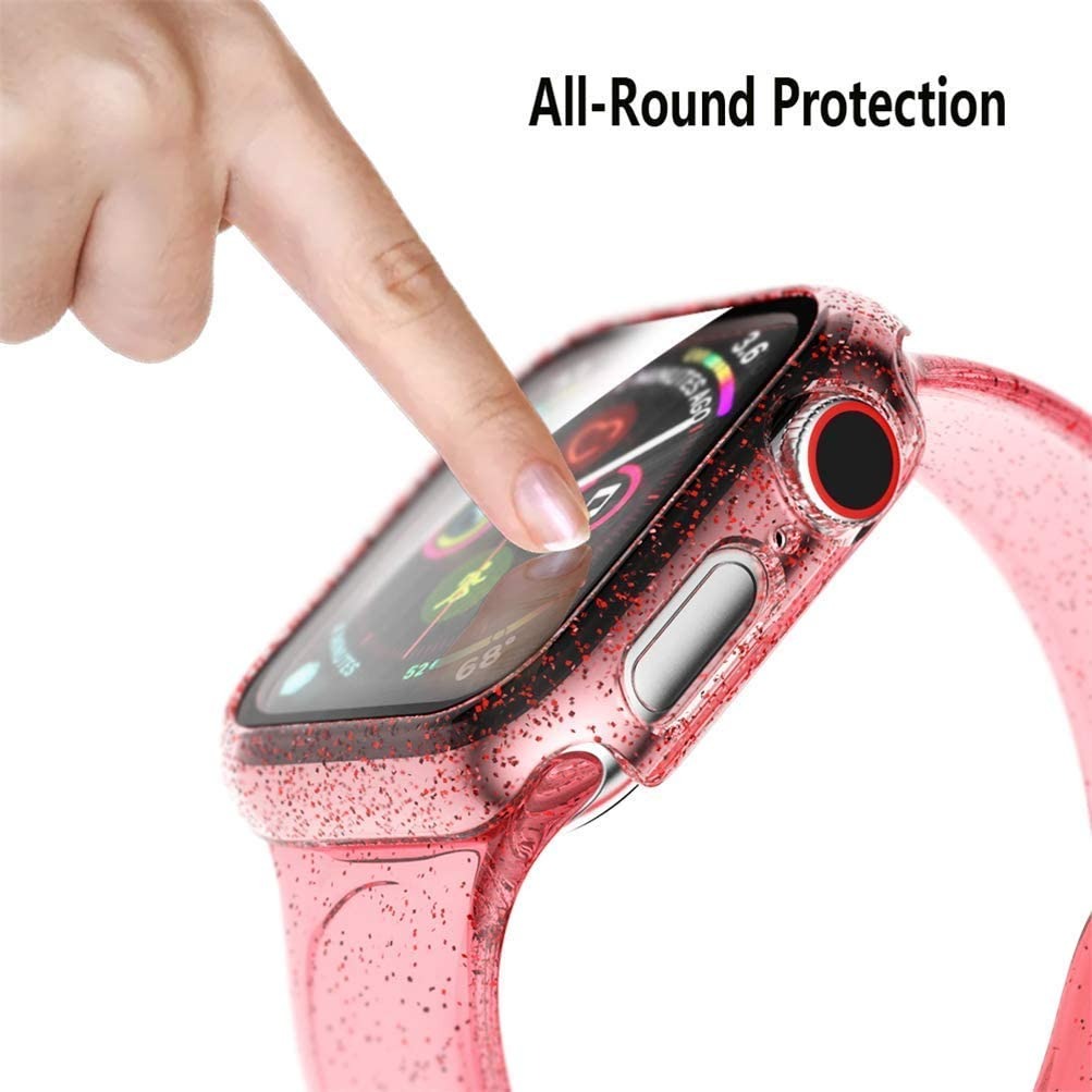 TERBARU CASE IWATCH APPLE WATCH SE 10 9 8 7 GLITTER CRYSTAL CLEAR T55 T500 I8 PRO MAX WATCH 7