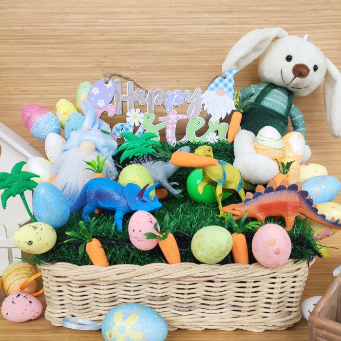 

Paket dekorasi box hampers easter bunny eggs kelinci telur paskah 145