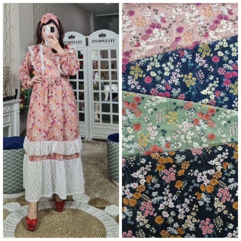 Meijiwang flower brokat renda