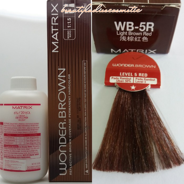 "MATRIX WONDER BROWN LIGHT BROWN RED LEVEL-5 90ML"