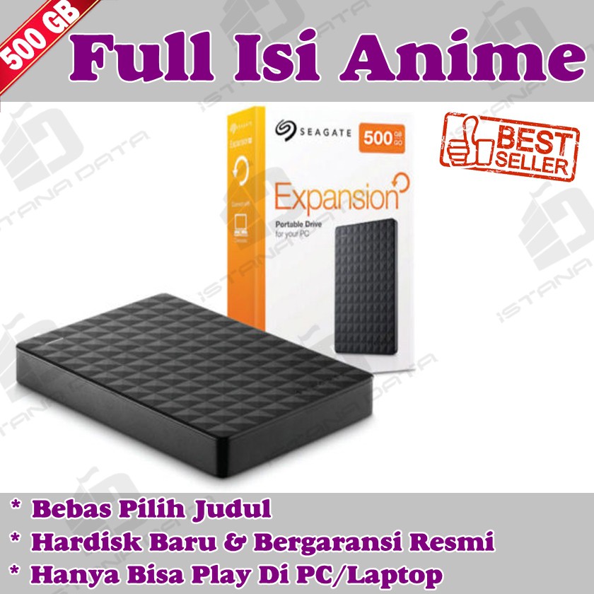 Hardisk External Seagate 500GB Full Isi Anime