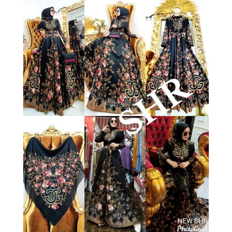 New maxi dress chanel ori SHR