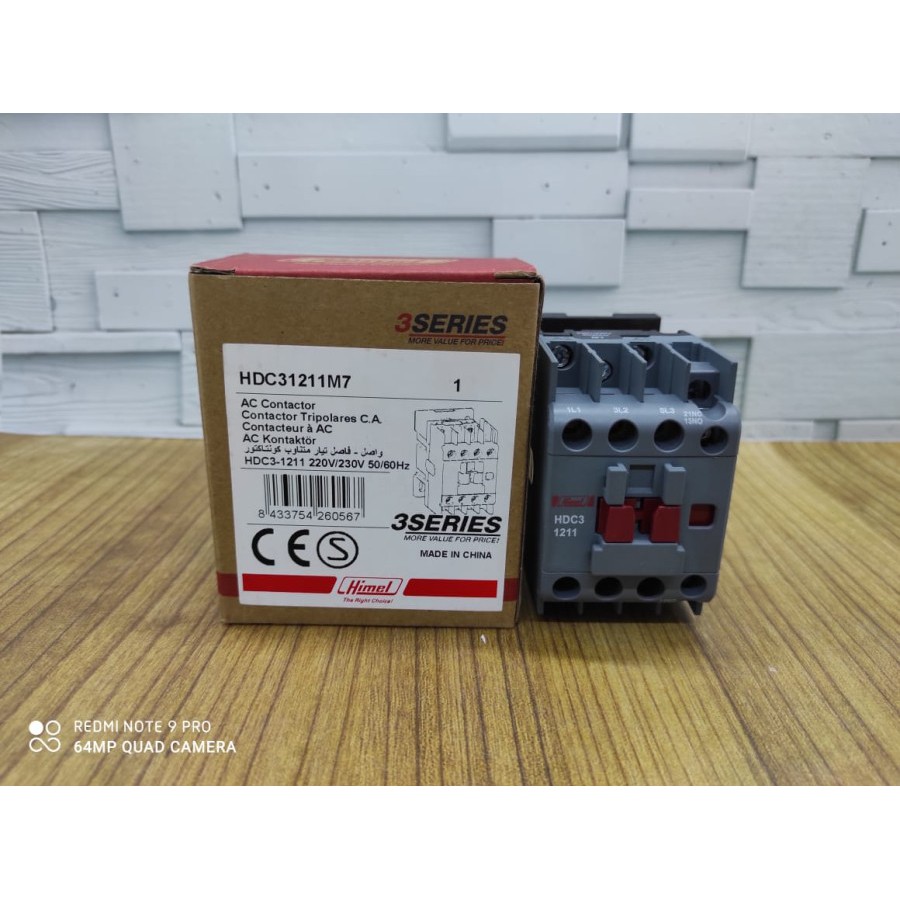 Kontaktor Magnetic Contactor Himel / HDC3-25 / 3P 11kW / 1NO 1NC