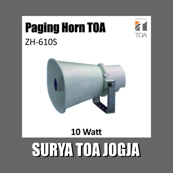 Horn Speaker Touring Sirine TOA ZH-610S ZH 610 S 610S 10W 10 Watt W Corong Kecil Mini Paging