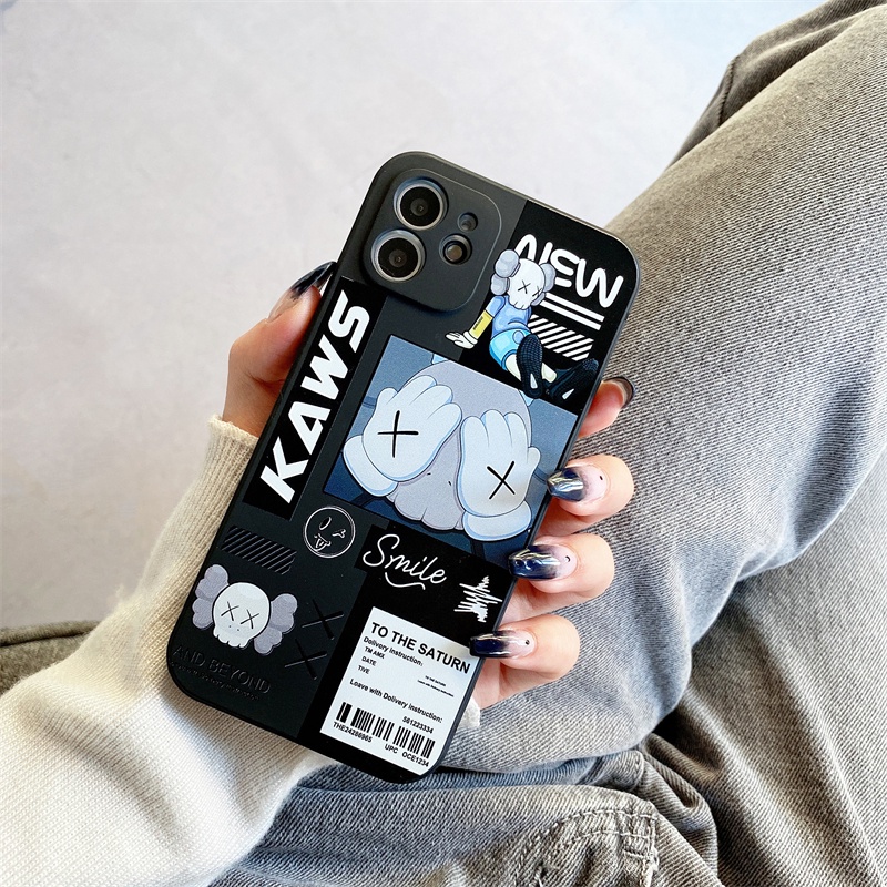 【Ready Stock】 Casing Vivo V20 SE S1 Pro Y93 Y17 Y91Y20 Y30 Y50 Y30I Y93 Y15 Y12 V20 Pro Y51 Y12S Y20I V21 4G Y95 Y21 2021 Y33S Y21S KAWS Fashion Brand Anti-fall Phone Case TPU Soft Lens Protective Cover-4
