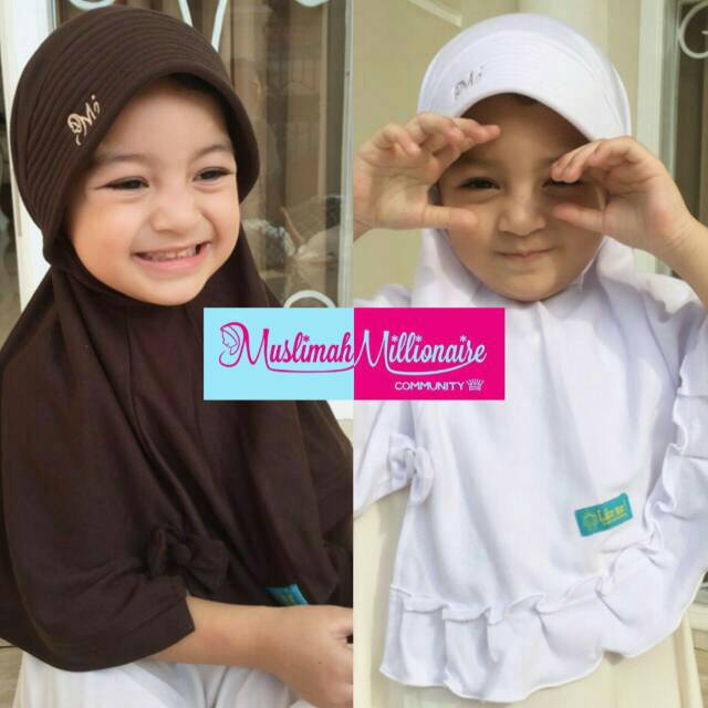 Bergo Anak High Musical white| Bergo Anak Warna Putih By MM