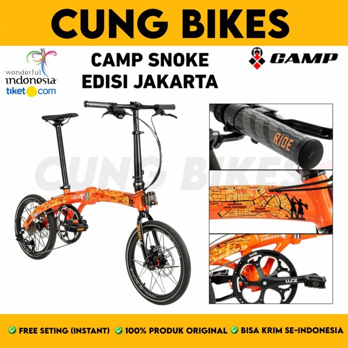 Sepeda lipat 16 inch folding bike Camp Snoke Jakarta Wonderful Indonesia edition