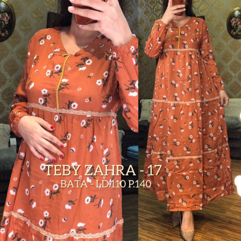 TEBY DASTER ARAB ZAHRA FLOWER RAINBOW SERIES RAYON VISCOSE ALL SIZE ORI-BATA 017