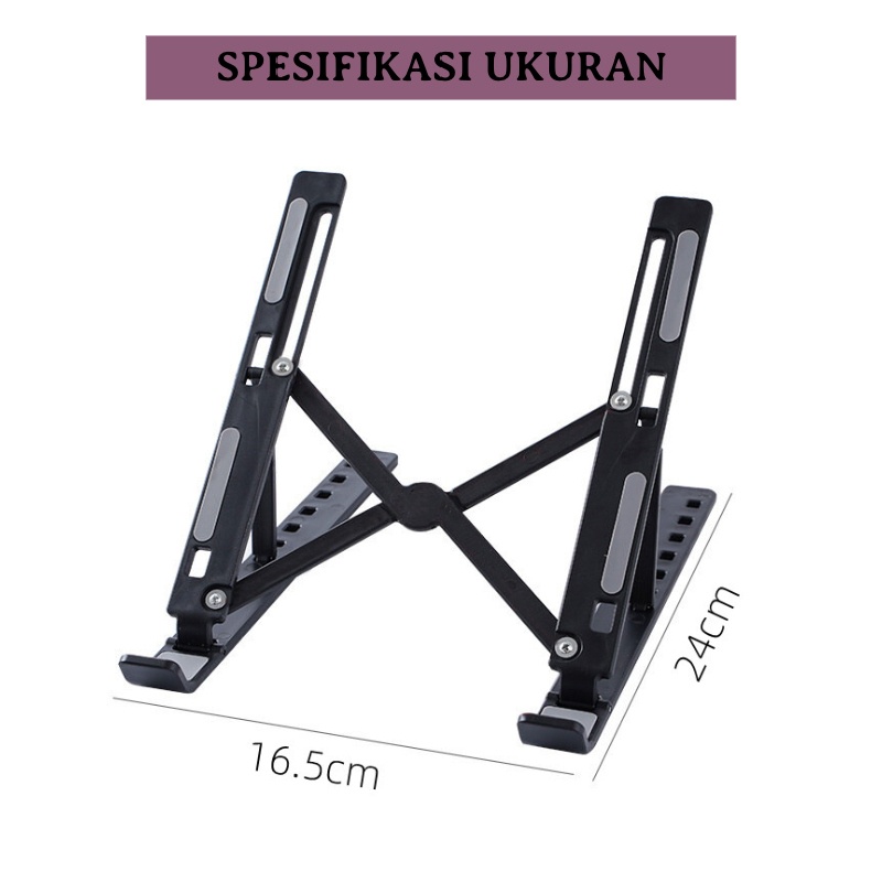 [XOQ] HOLDER LAPTOP FSB1 FOLDING LIPAT STAND NOTEBOOK MACBOOK IPAD TABLET / DUDUKAN LAPTOP / PENYANGGA LAPTOP