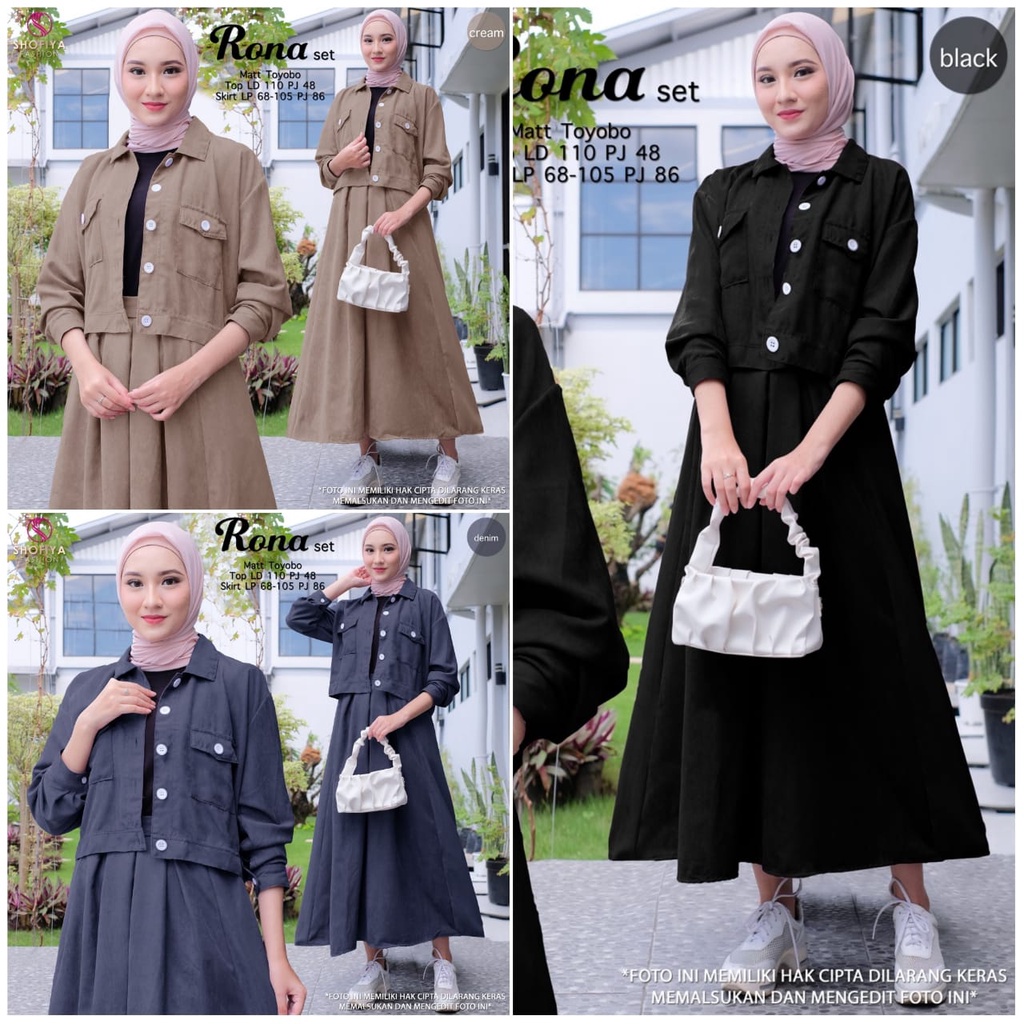 Rona Midi Dress Set Outer By Shofiya