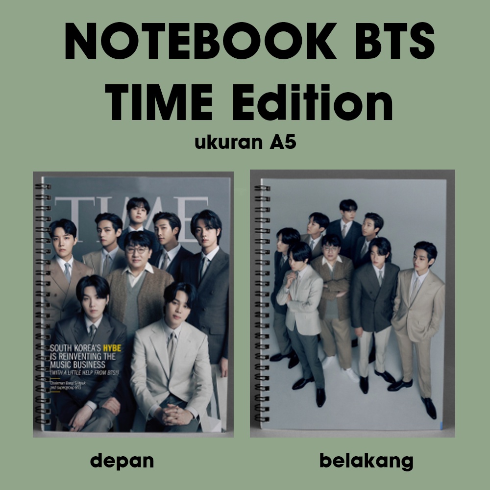 

Notebook BTS Majalah Time Edition Unofficial Ukuran A5 - BTS Time Magazine Edition