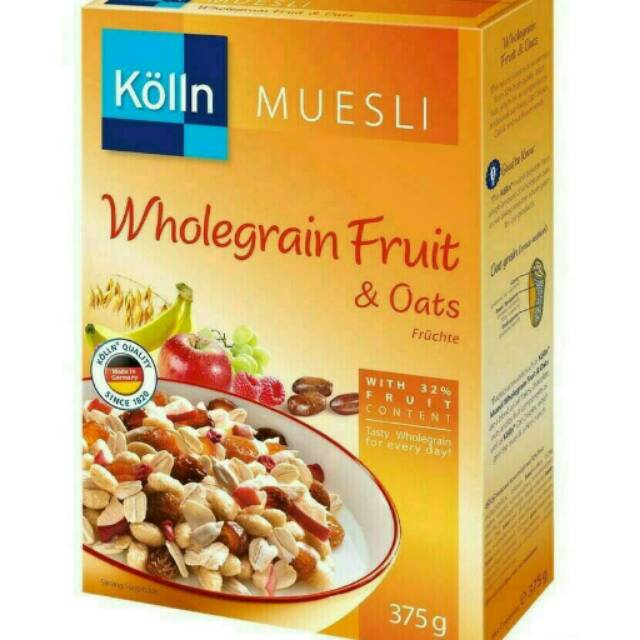 

Kolln Muesli Wholegrain Fruit & Oats 375gr
