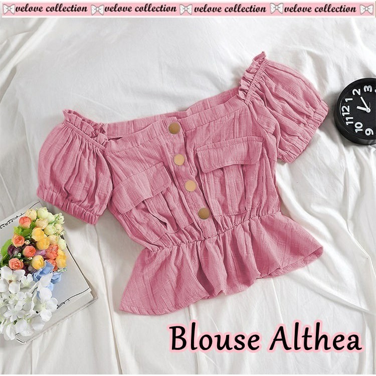 023 BLOUSE ALTHEA Pakaian Wanita Dewasa  Gaya Kekinian Baru Murah Grosir Tanah Abang