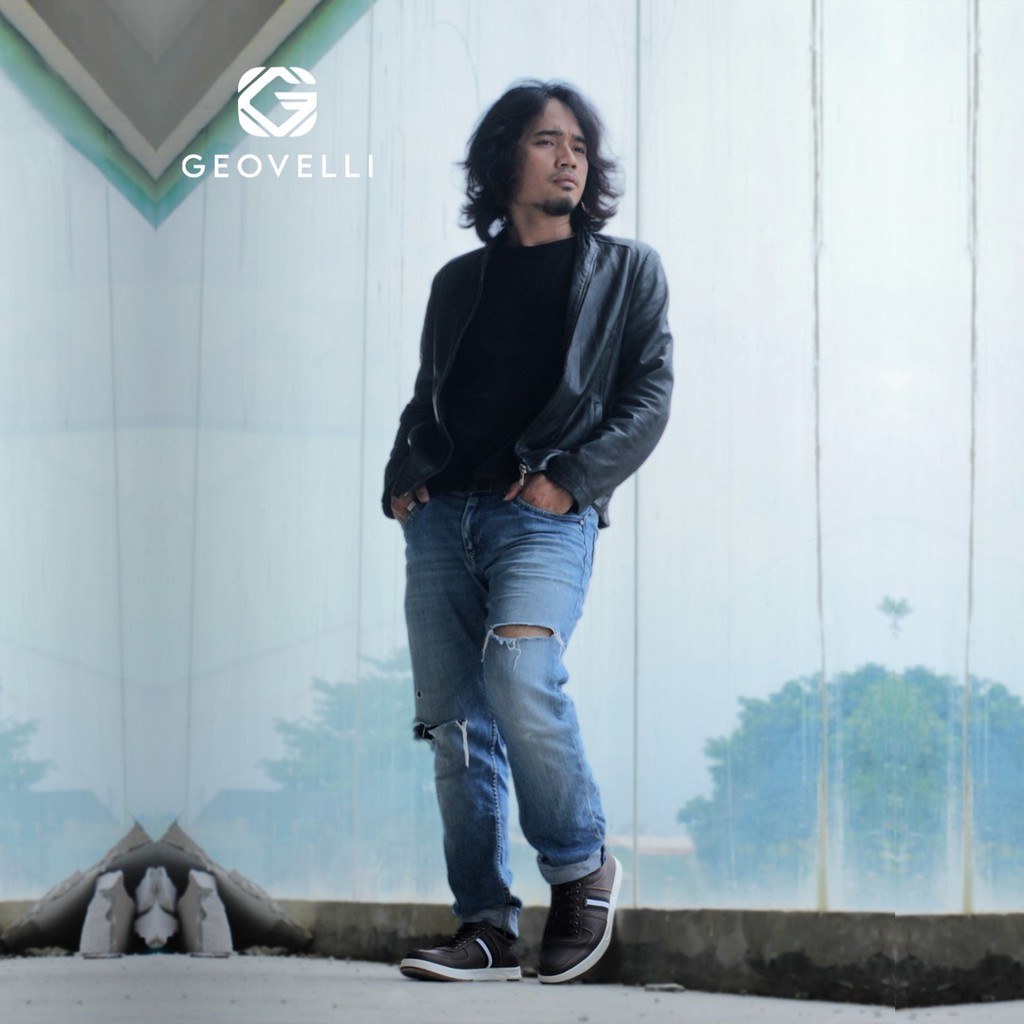 GvlGeovelli 39-43 Warna Coklat Tua - Sepatu Sneakers Casual Sport Sekolah Pria Wanita Geovelli