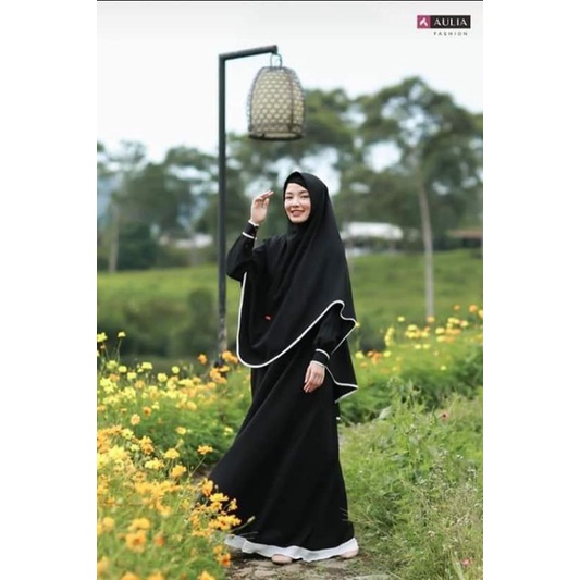 GAMIS SET AZEEZA BLACK BY AULIA FASHION