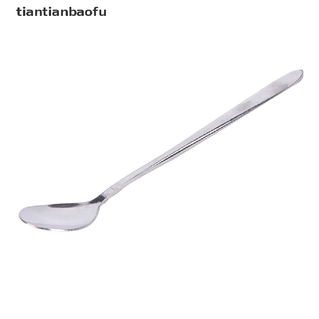 [tiantianbaofu] 16cm Long Handle Stainless Steel Tea Coffee Spoons Ice Cream Cutlery Boutique