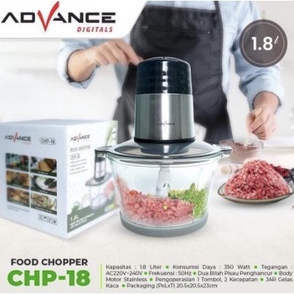 Food Chopper 1,8 liter Advance CHP 18 Penggiling Daging Multiguna