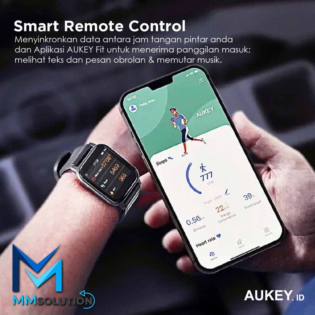 AUKEY Smartwatch LS-02 / LS02 Outdoor Watch Fitness Jogging Tracker