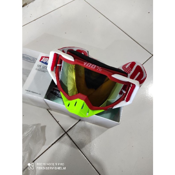 Google Cross 100% Kaca Mata Helm Cross