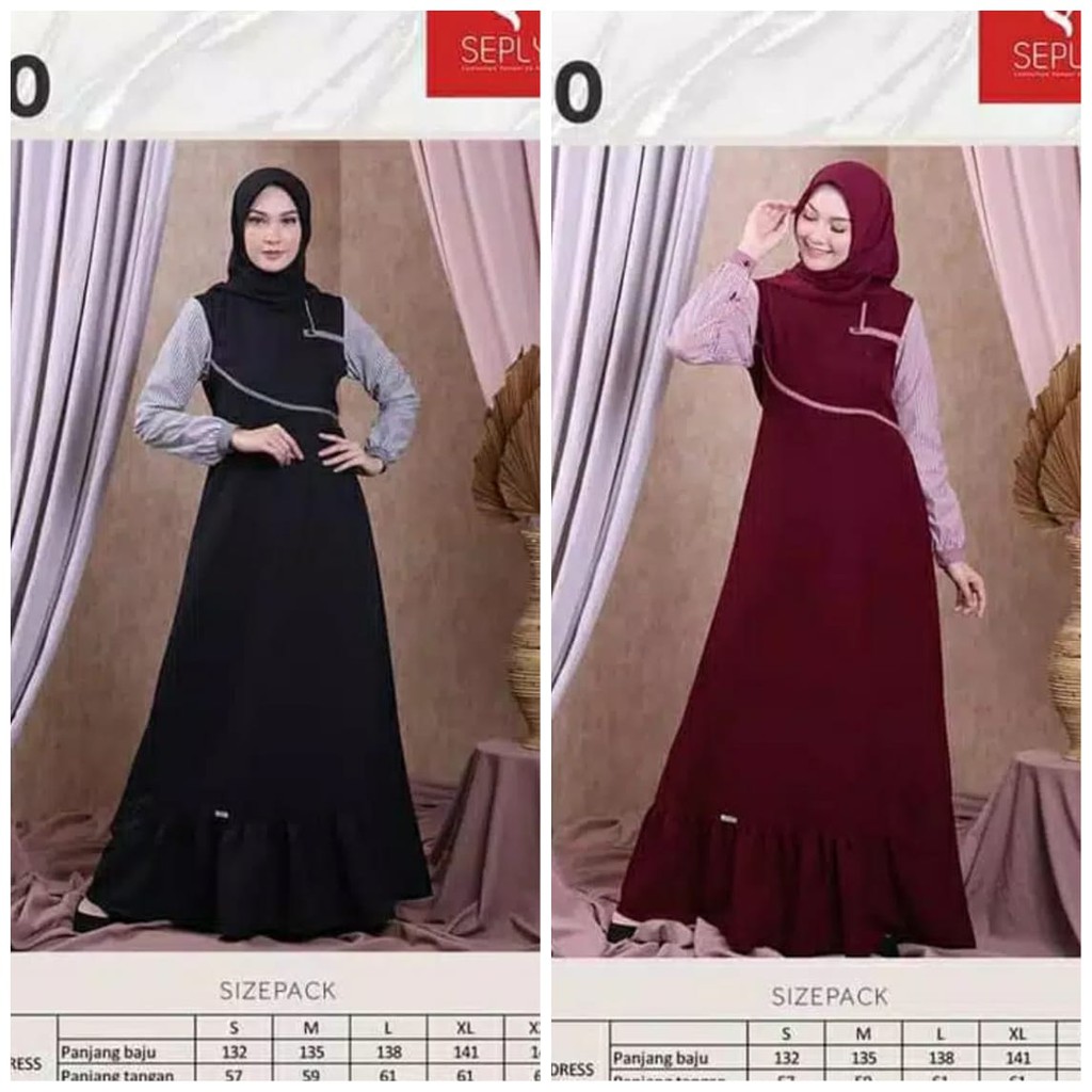 SEPLY GISSEL 290 MAROON, GISSEL 290 HITAM | GAMIS SEPLY TERBARU