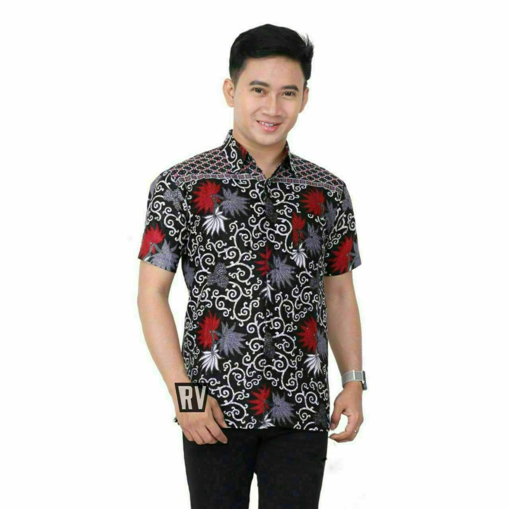 Hem Batik Pria Lengan Pendek - Baju Batik Pria - Hem Batik Pria Jumbo M L XL XXL 3XL 4XL 5XL