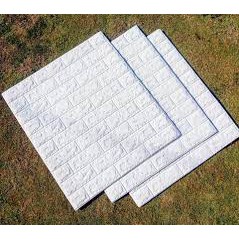 WALLFOAM DINDING MOTIF BATA PUTIH 3D