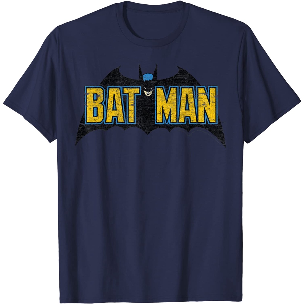 Baju Dewasa DC Comics Batman Distressed Vintage Text Logo T-Shirt