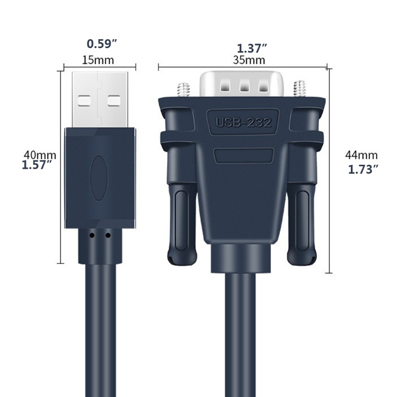 Btsg JH-LINK USB to DB9 RS232 Male Kabel Data Serial Adapter USB COM Port DB9 Pin Cable RS232 Untuk Windows7 8 10 XP 1.2m