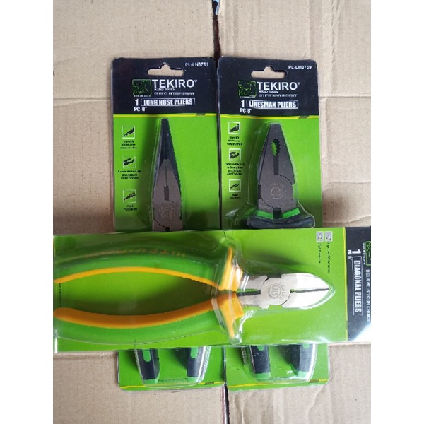 Tang Tekiro Set Kombinasi 8&quot; Lancip 8&quot; Potong 8&quot; Paket Tang Tekiro