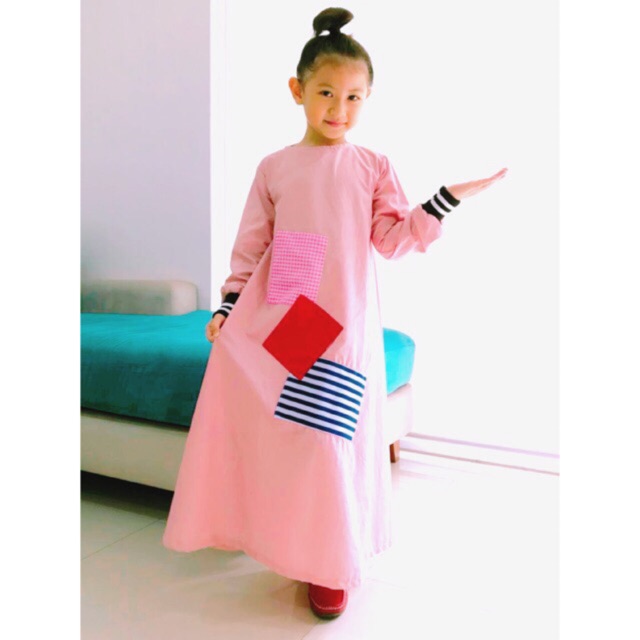 Gamis harajuku untuk anak perempuan 5-8 tahun nablfashion