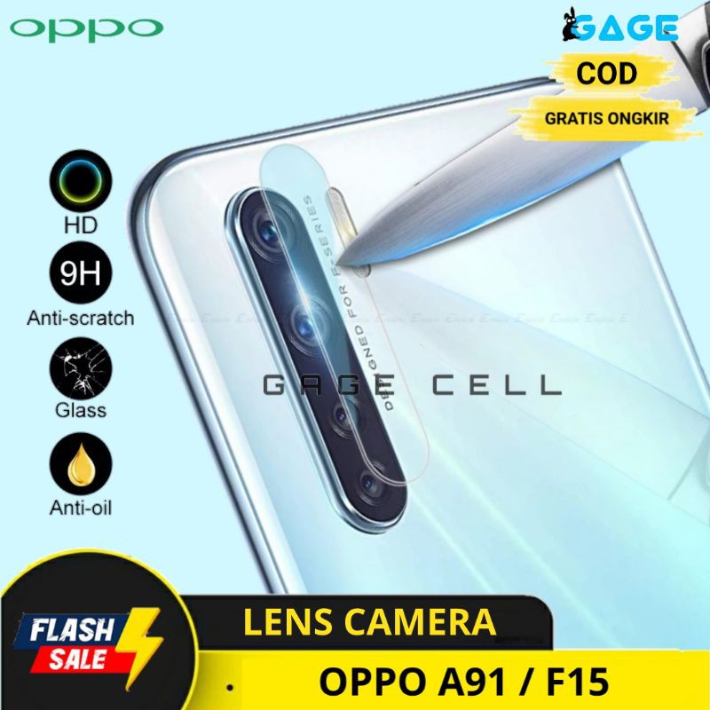 COD✅ Tempered Glass Camera Tg Antigores Kamera OPPO F15 A91 Pelindung Kaca Kamera Belakang Premium