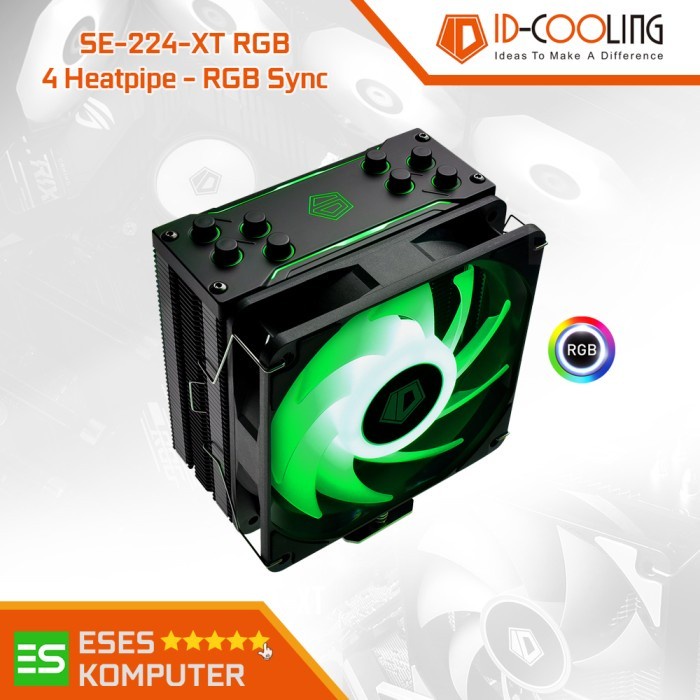 ID-COOLING SE-224-XT RGB CPU Air Cooler HSF Intel / AMD AM4 Ryzen