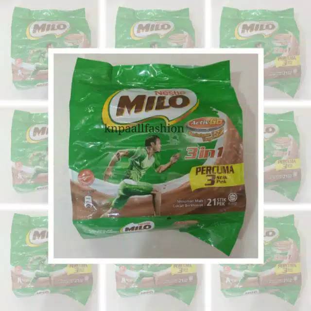 

Nestle Milo Activ-Go 3in1 Chocolate Malt Drink 18+3 Stick Packs x 33g