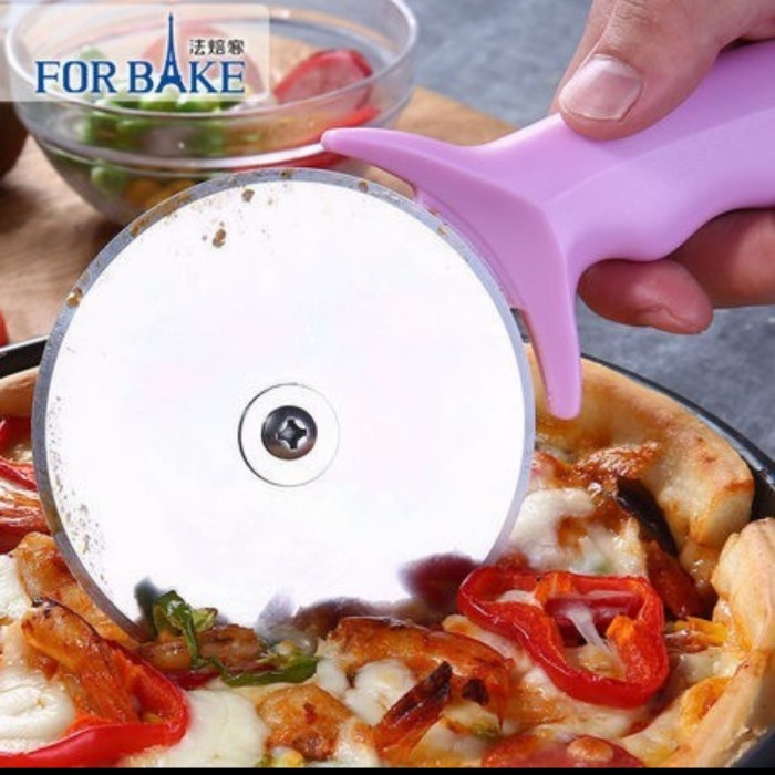 Forbake Pink Pizza cutter / pisau roll pemotong pizza / pie