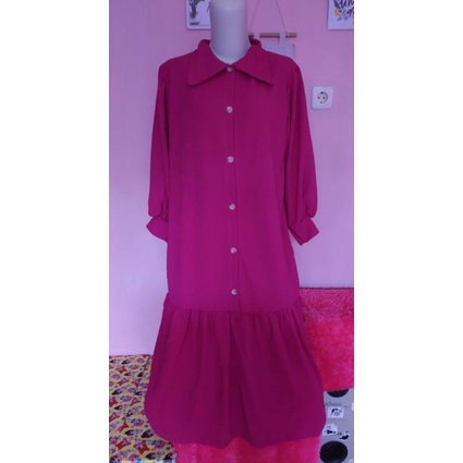 Gamis/Baju Wanita/Baju Muslimah/Gamis Kekinian/Gamis Midi