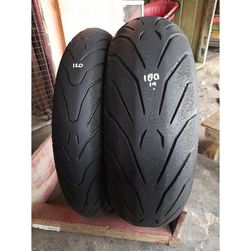 ban bekas import sepasang pirelli angel gt 120 70 17 180 55 17 not battlax s21 s22