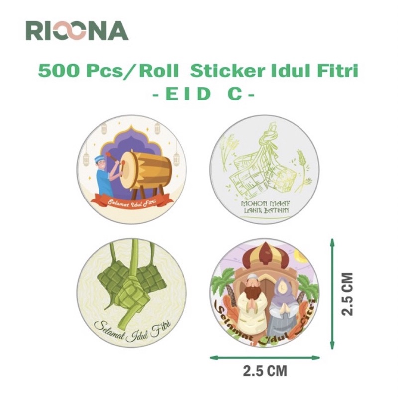 sticker idul fitri 50pcs