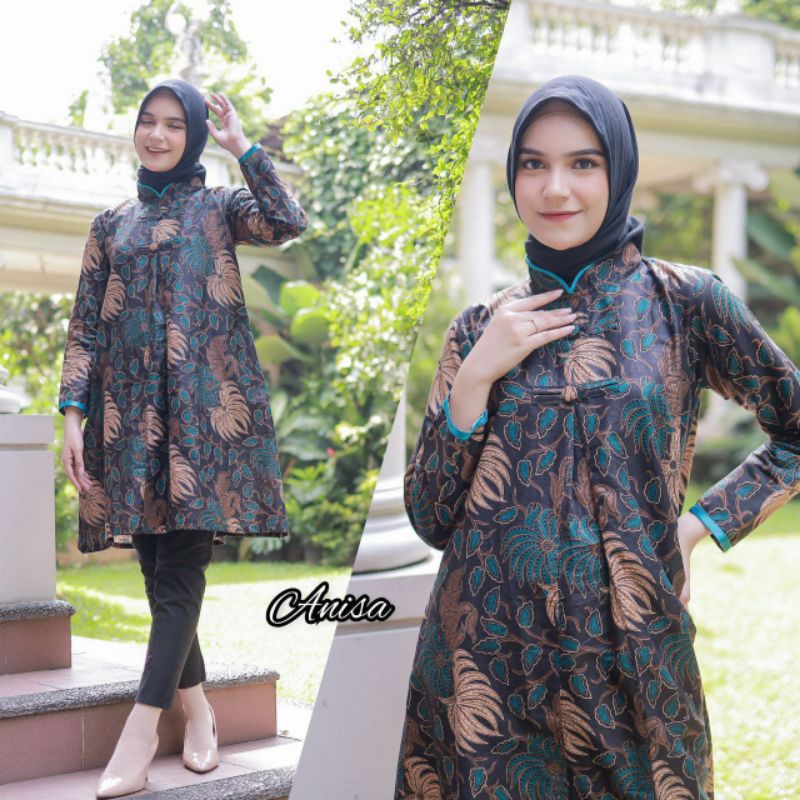 Terlaris SERUT GENES JELITA TUNIC NAVBOR YELBOR WHITBOR CREAMBOR TUNIK BATIK MODERN HRB030 DOLBI DOB