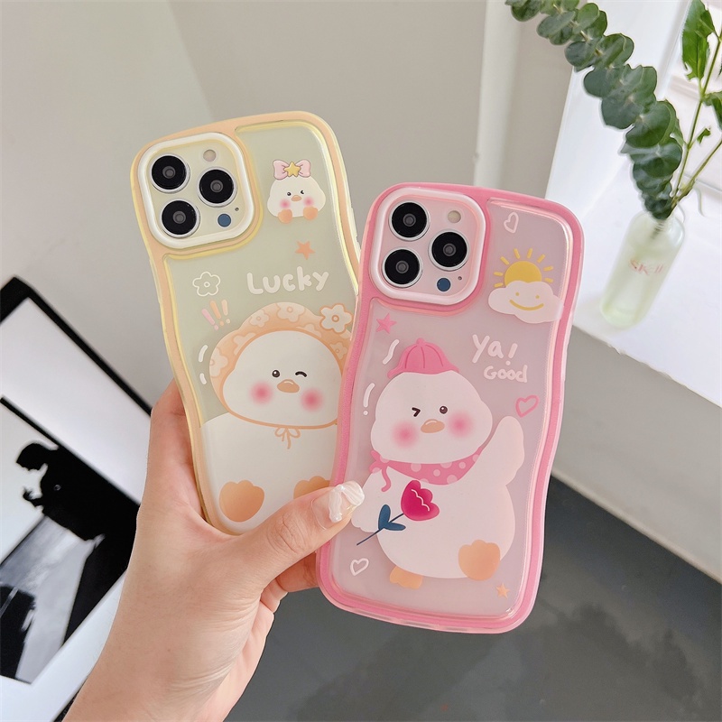 Casing Silikon tpu Iphone 11 12 13PROMAX X XS XR XSMAX 6 / 7 / 8 + shockproof Motif Bebek Beruang pink