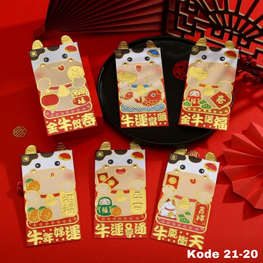

angpao imlek 2021/angpao kerbau/amplop imlek panjang