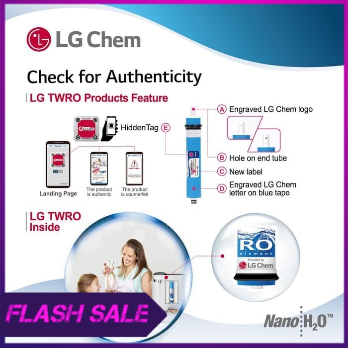 LG Reverse Osmosis Membrane   Membran RO     TWRO 1812 100