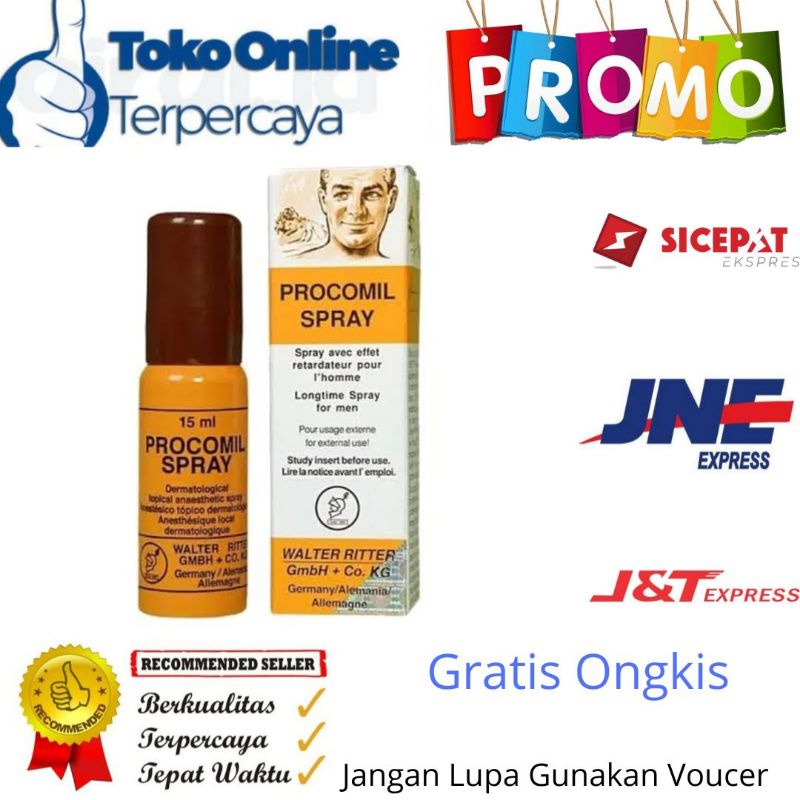 PROCOMIL SPRAY ORIGINAL ASLI HERBAl TAHAN LAMA