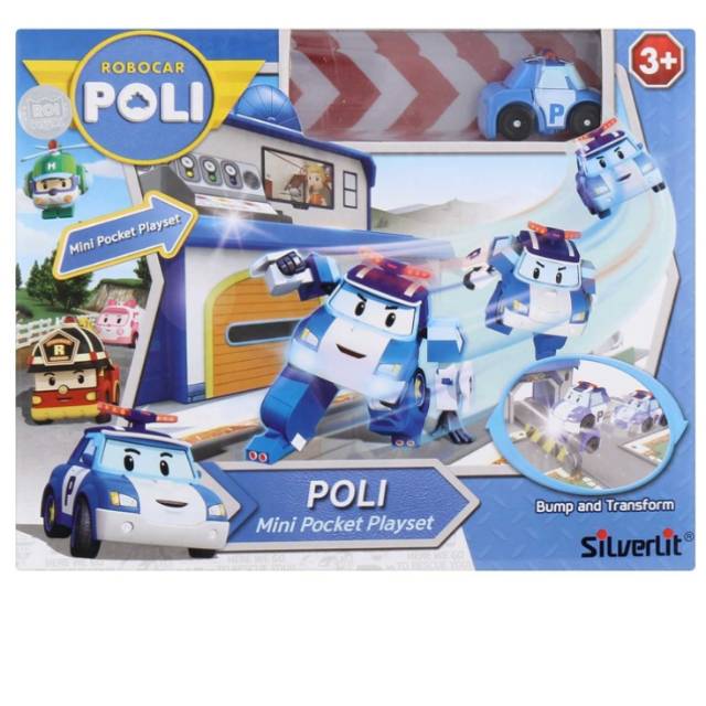 Mobil mobilan Robocar Poli Mini Pocket Playset Poli