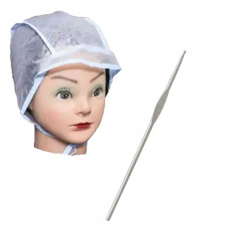 Topi Highlight Rambut Plastik / Karet | Topi Untuk Semir Rambut