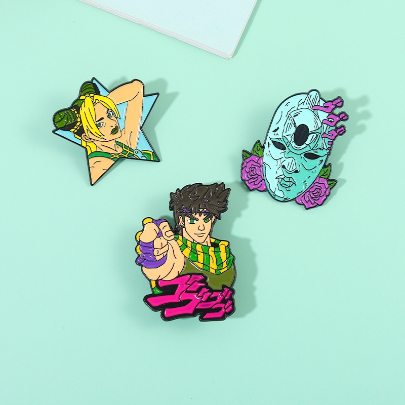 Bros Pin Desain Anime Jepang JoJos Bizarre Adventure Untuk Aksesoris Pakaian