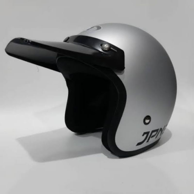 Helm JPN silver doff pet panjang